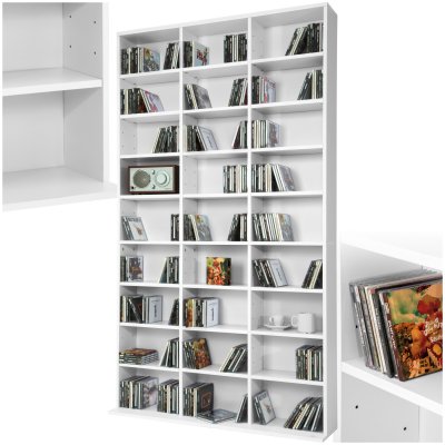 TecTake &Eacute;tag&egrave;re biblioth&egrave;que Christel 180x102x23,5cm - blanc