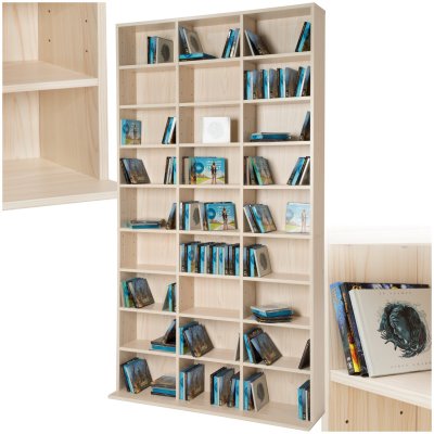 TecTake &Eacute;tag&egrave;re biblioth&egrave;que Christel 180x102x23,5cm - marron h&ecirc;tre