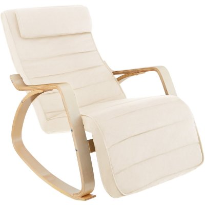 TECTAKE  fauteuil &agrave; bascule onda - beige 403527