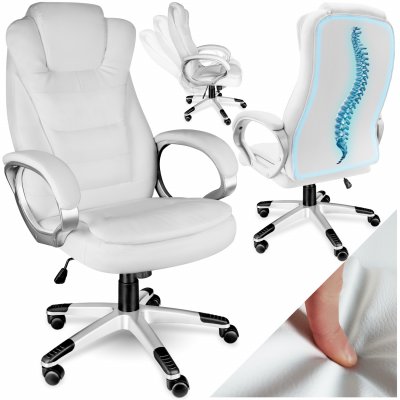 TECTAKE  fauteuil de direction zulu - blanc 404388