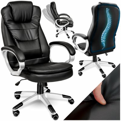 Tectake fauteuil de direction zulu - noir 400578