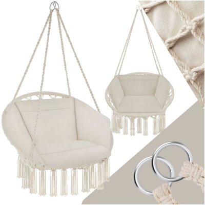 TECTAKE  fauteuil suspendu grazia - beige 403205