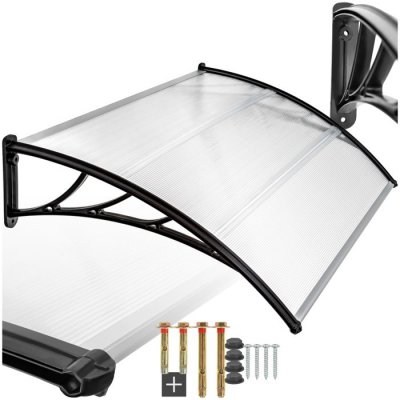 TECTAKE  Marquise de Porte en Polycarbonate 120 cm x 93 cm