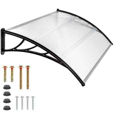 TECTAKE  Marquise de Porte en Polycarbonate 150 cm x 93 cm