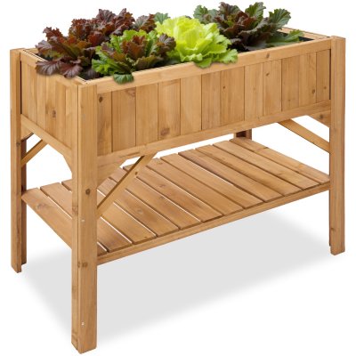 TECTAKE  Potager sur pied avec &eacute;tag&egrave;re de rangement 119 x 53 x 90 cm