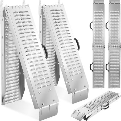 TECTAKE  Rampes d'acc&egrave;s Bj&ouml;rn, Lot de 2, Pliables, Capacit&eacute; de poids 400 kg - 166 cm 