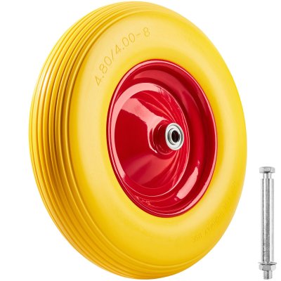 TECTAKE  Roue pour brouette caoutchouc plein