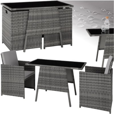 TECTAKE  salon de jardin lausanne 2 places - gris 403097