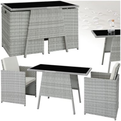 TECTAKE  Salon de jardin LAUSANNE 2 places - gris clair