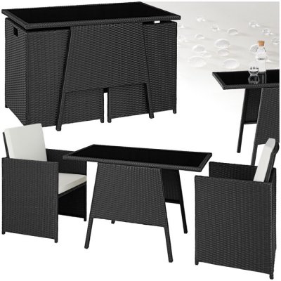 TECTAKE  salon de jardin lausanne 2 places - noir 403096