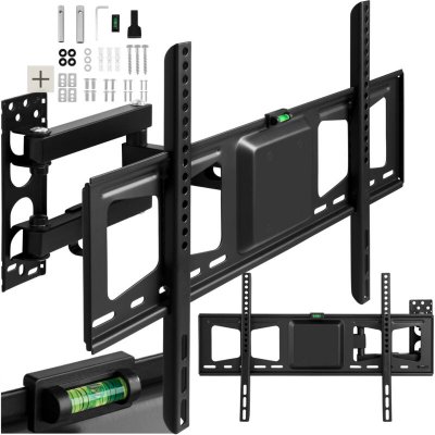 NO BRAND Tectake - Support tv Mural pour Ecran Plat 32 &agrave; 60 - noir