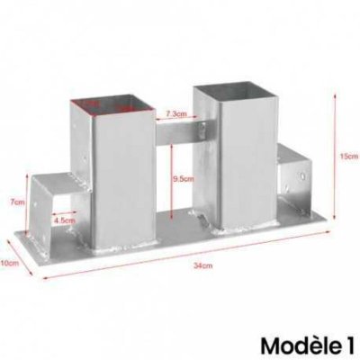 TECTAKE  Supports pour porte b&ucirc;che