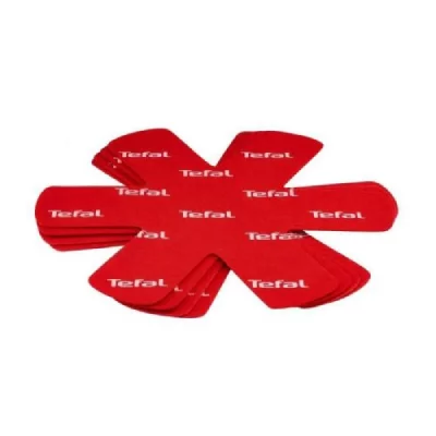 TEFAL  K2203004 Set de 4 Protectors, Plastique, Rouge, 38 x 36 x 1 cm