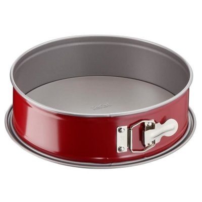 TEFAL  Moule &agrave; charni&egrave;re Delibake en acier - &Oslash; 25 cm - Rouge et gris