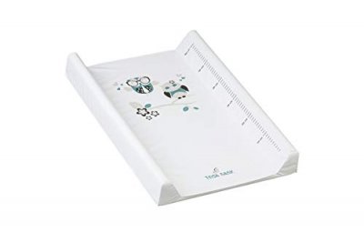 TEGA BABY  Matelas plan &agrave; langer luxe pour b&eacute;b&eacute; 48 X 70 cm Blanc Owls