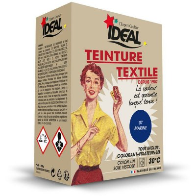 IDEAL Teinture textile bleu marine Tout en un - 350 g