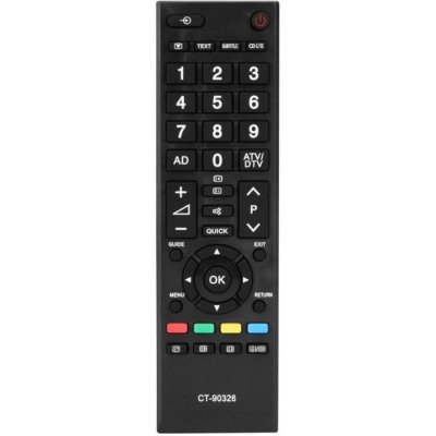 GENERIQUE T&eacute;l&eacute;commande de remplacement pour t&eacute;l&eacute;viseur multifonction CT-90326 Toshiba