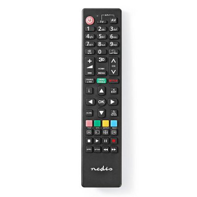 NEDIS T&eacute;l&eacute;commande de Remplacement Pr&eacute;programm&eacute;e pour TV Panasonic et Sharp Noir