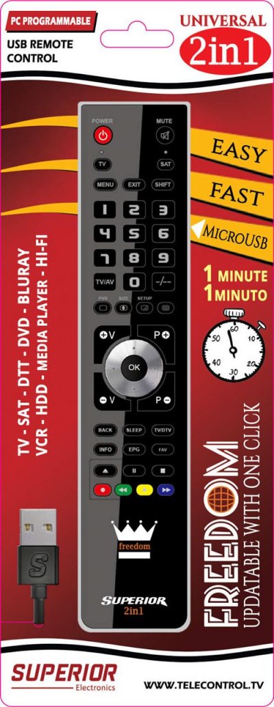 MBG Telecommande FREEDOM 2-1 NOIRE