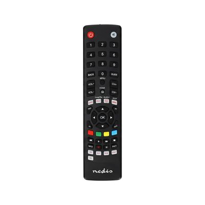 NEDIS T&eacute;l&eacute;commande Pr&eacute;programm&eacute;e pour TV / DVD / SAT / TNT avec Touches Streaming Noir