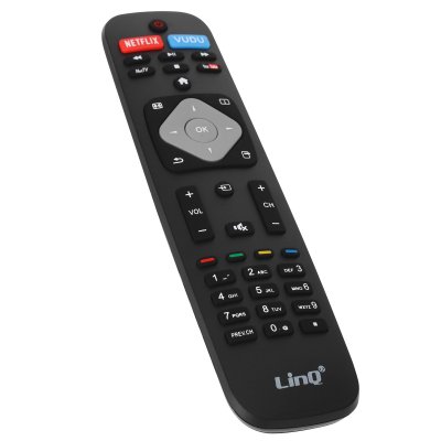 LINQ T&eacute;l&eacute;commande Universelle pour T&eacute;l&eacute;viseur Philips avec Port&eacute;e 8m Noir