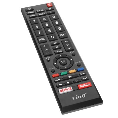 LINQ T&eacute;l&eacute;commande Universelle pour T&eacute;l&eacute;viseur Toshiba avec Port&eacute;e 8m Noir