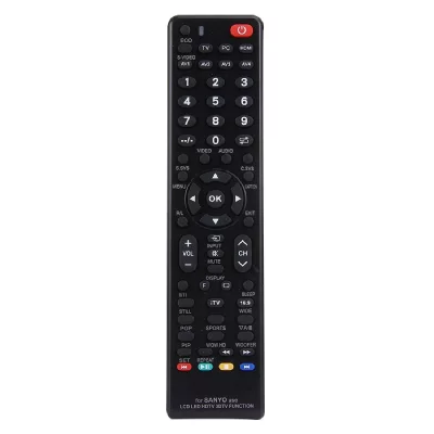 YONIS T&eacute;l&eacute;commande Universelle T&eacute;l&eacute;vision Sanyo LEDtv Lcdtv HDtv 3Dtv Piles Aaa Noir 