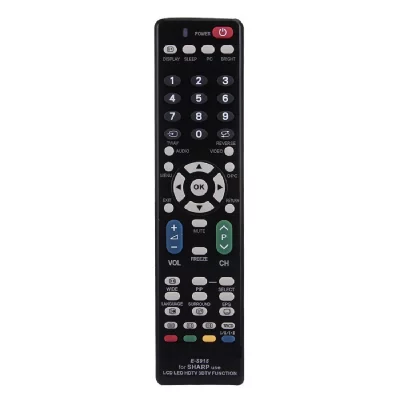 YONIS T&eacute;l&eacute;commande Universelle T&eacute;l&eacute;vision Sharp LEDtv Lcdtv HDtv 3Dtv Piles Aaa Noir 