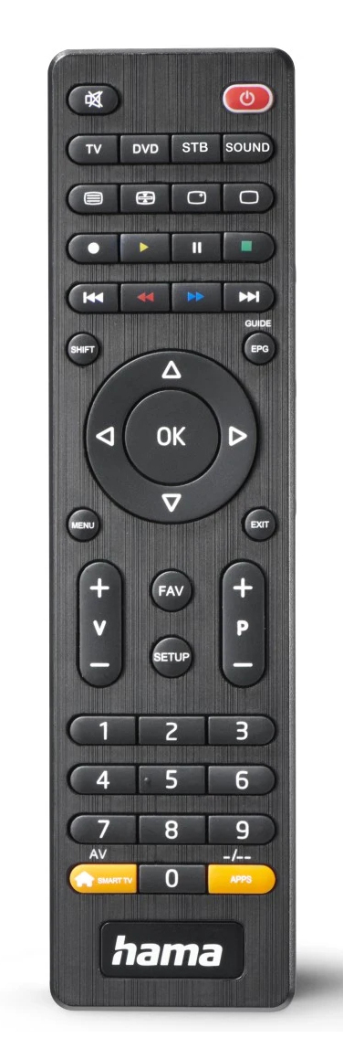 HAMA T&eacute;l&eacute;commande Universelle TV Infrarouge pour 4 appareils avec Touche APP 