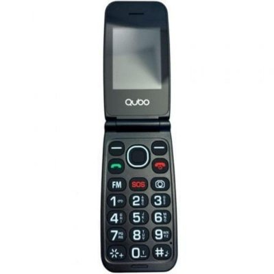 QUBO Tel&eacute;fono M&oacute;vil  NEONW-BK 4G para Personas Mayores  negro  Dual SIM  Bot&oacute;n SOS