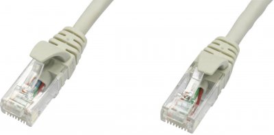 TELEGARTNER Teleg&auml;rtner 100008185 RJ45 C&acirc;ble r&eacute;seau, c&acirc;ble patch CAT 5e U/UTP 1.00 m gris ignifuge 1 pc(s)