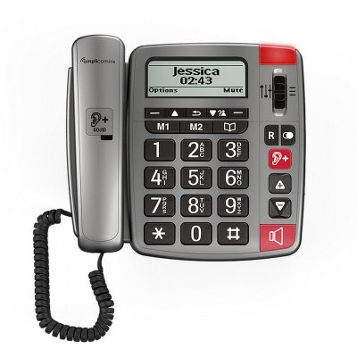 AMPLICOMMS T&eacute;l&eacute;phone filaire GEEMARC  - T&eacute;l&eacute;phone fixe filaire Powe