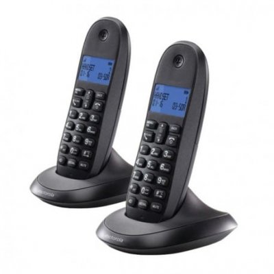 MOTOROLA T&eacute;l&eacute;phone fixe  C1002LB Duo LCD DECT