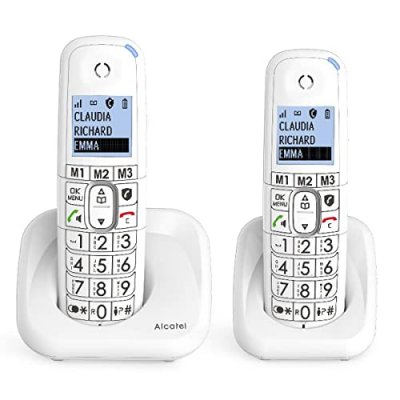 ALCATEL T&eacute;l&eacute;phone fixe sans fil  XL785 Voice Duo Blanc