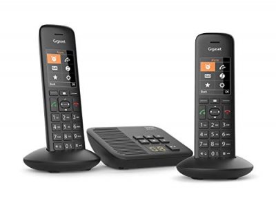 GIGASET T&eacute;l&eacute;phone Fixe sans Fil  C570A Duo Noir [Version Fran&ccedil;aise]