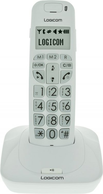 LOGICOM T&eacute;l&eacute;phone fixe sans fil  Confort 150 Blanc