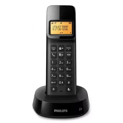PHILIPS T&eacute;l&eacute;phone fixe sans fil  D1601B Noir