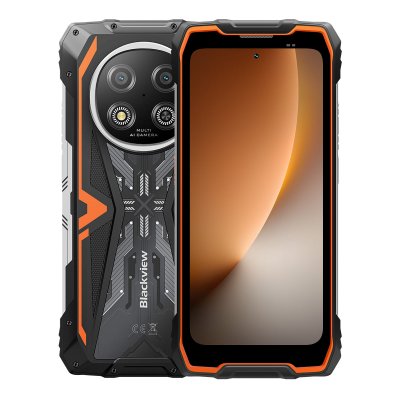 BLACKVIEW T&eacute;l&eacute;phone Portable 5G -  - ROCK 2 - Incassable - 6.67 120Hz - 15000mAh - Orange
