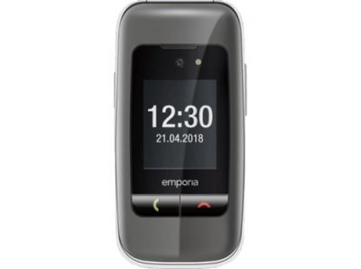  T&eacute;l&eacute;phone portable &agrave; clapet pour s&eacute;niors Emporia V200 noir