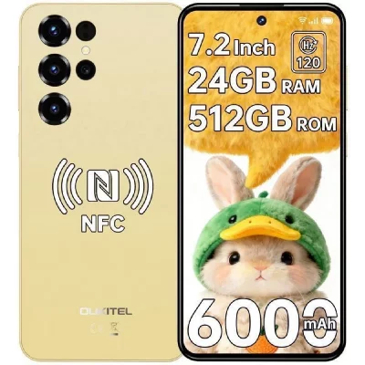 NOUVELLE TECHNOLOGIE 55 Telephone Portable OUKITEL C68 24Go+512Go 7.2"" Smartphone D&eacute;bloqu&eacute; - Or