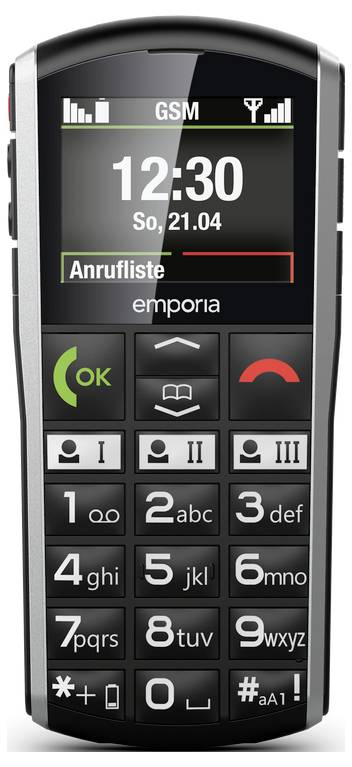 T&eacute;l&eacute;phone portable pour personnes &acirc;g&eacute;es - EMPORIA - Emporia SIMPLICITY - 2G - &Eacute;cran 508 cm - IP54