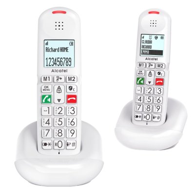 ALCATEL T&eacute;l&eacute;phone sans fil  XL685DUOBLANC 