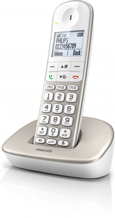 PHILIPS T&eacute;l&eacute;phone Sans Fil  XL4901S/23 1,9 DECT Blanc