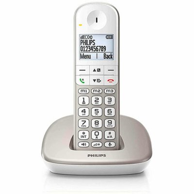 PHILIPS T&eacute;l&eacute;phone Sans Fil  XL4901S/23 Blanc DECT 1,9