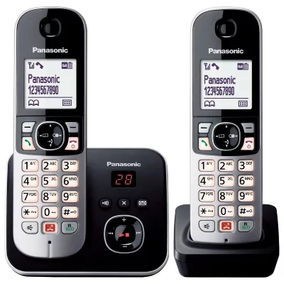 PANASONIC T&eacute;l&eacute;phone sans fil r&eacute;pondeur  KX-TG6862FRB Duo
