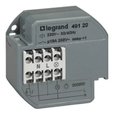 LEGRAND T&eacute;l&eacute;rupteur unipolaire silencieux 230 V - 10 A - A encastrer