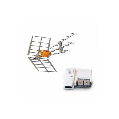 TELEVES  Pack Antenne TNT DAT HD BOSS UHF + Amplificateur Compact 2 Sorties 560542