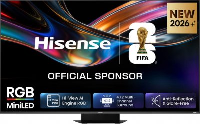 HISENSE T&eacute;l&eacute;viseur  65 '' UR9S RGB MiniLED Smart TV 4K 170 Hz - Neuf