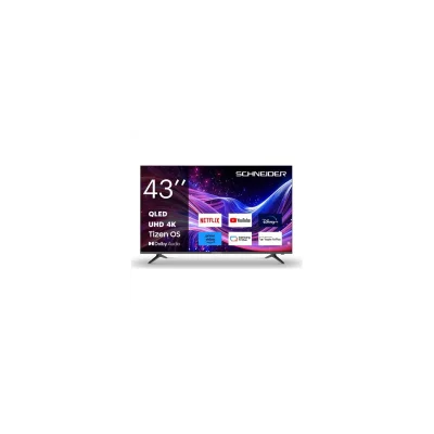 SCHNEIDER T&eacute;l&eacute;viseur QLED 4K UHD 43  43A1T Tizen HDR Noir - Neuf