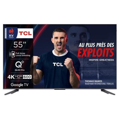 TCL T&eacute;l&eacute;viseur QLED  55C69BPRO - 55 pouces - UHD 4K - Wi-Fi - HDR